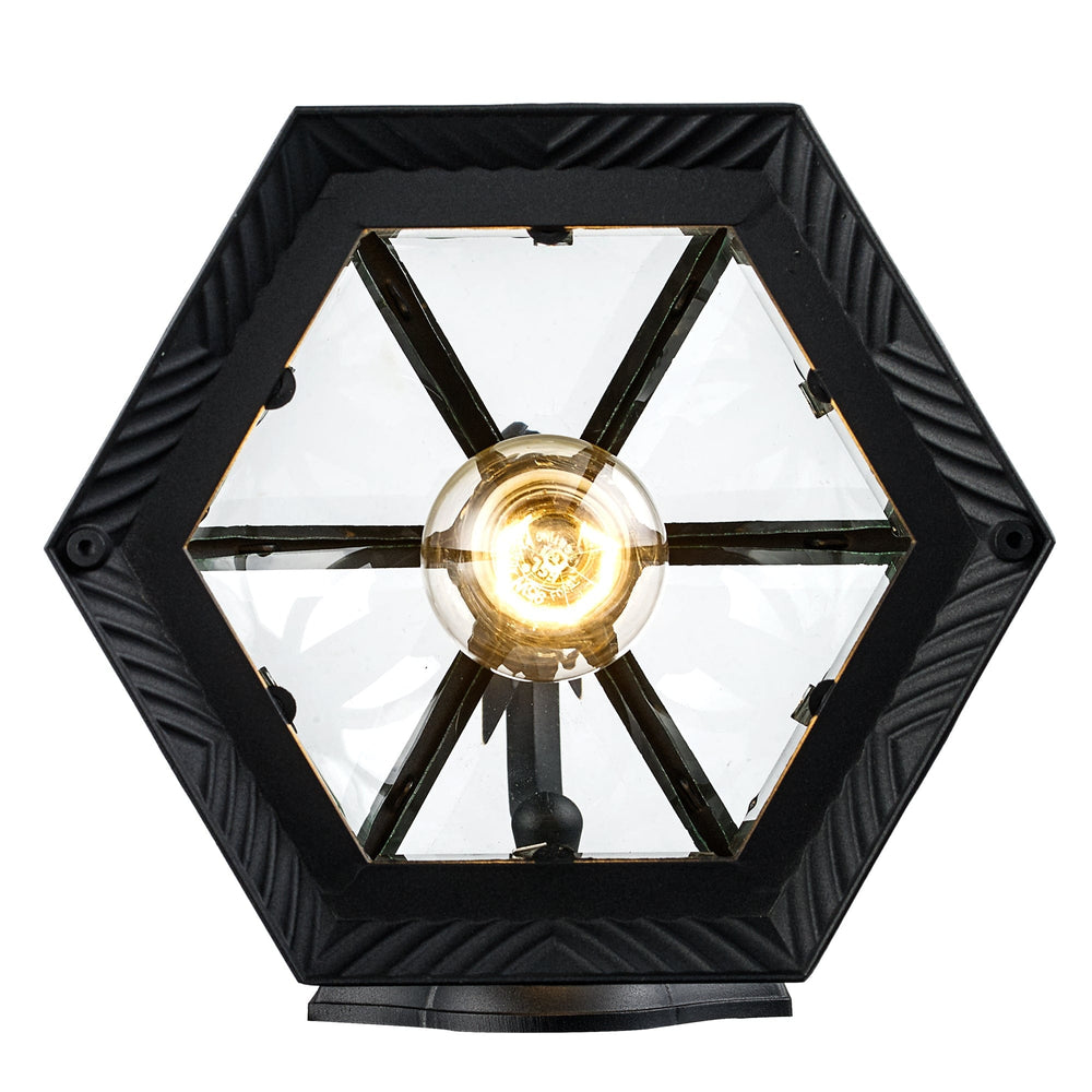Trans Globe Wentworth 1-Light Atrium Style Coach Wall Lantern-Black