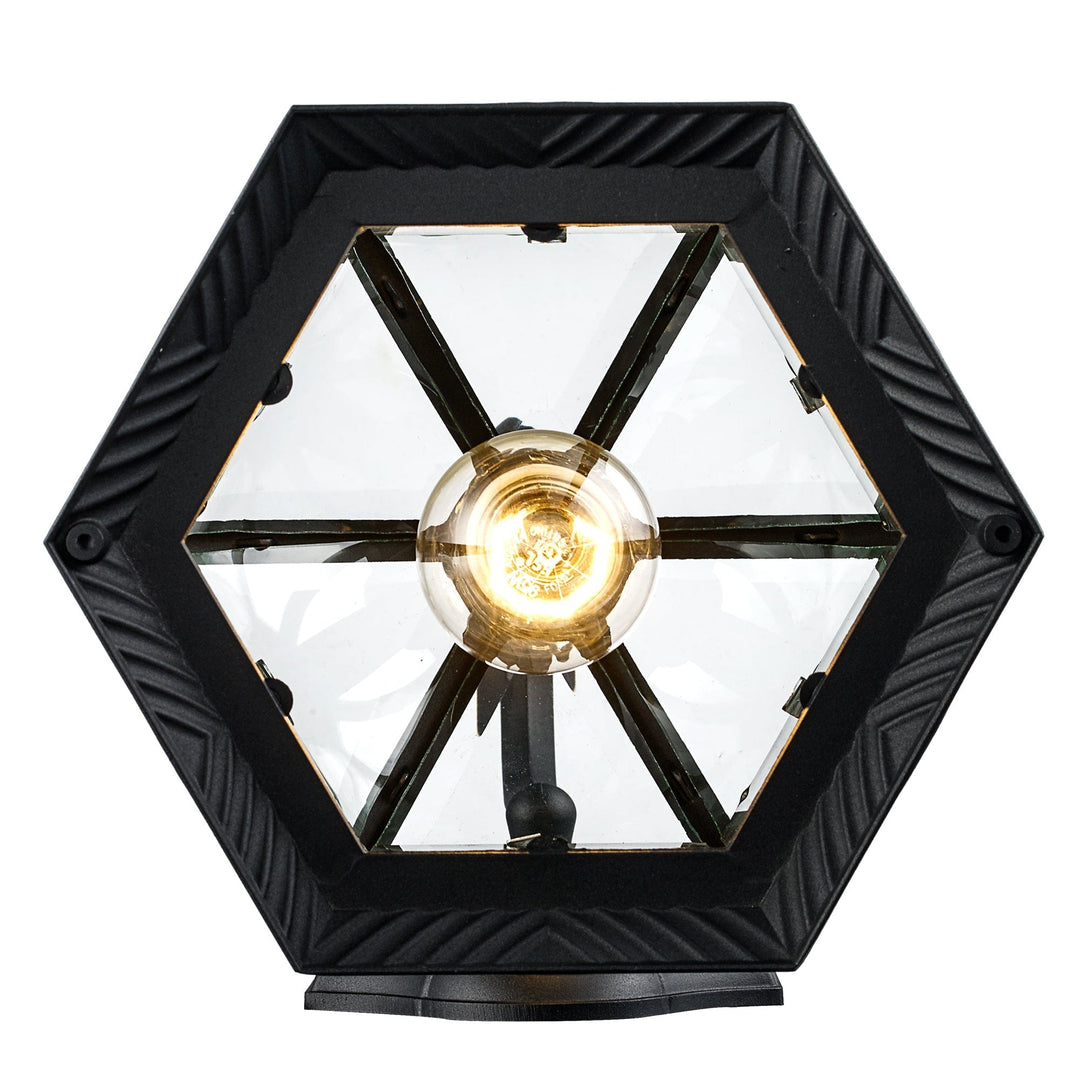 Trans Globe Wentworth 1-Light Atrium Style Coach Wall Lantern-Black