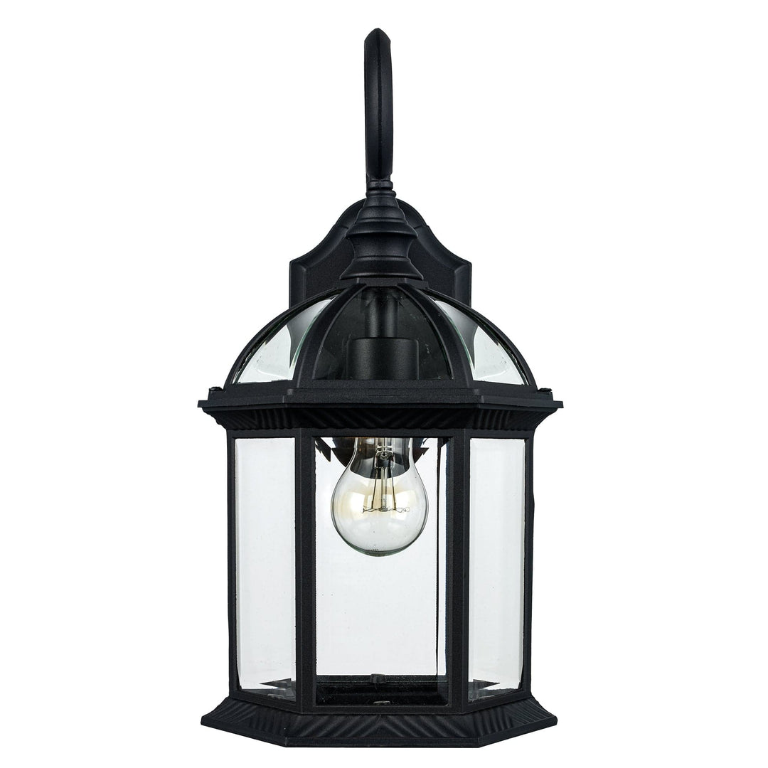 Trans Globe Wentworth 1-Light Atrium Style Coach Wall Lantern-Black