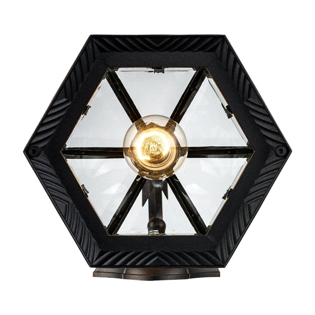 Trans Globe Wentworth 1-Light Atrium Style Coach Wall Lantern- Rust