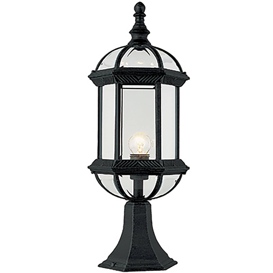 Trans Globe Wentworth 1-Light Atrium Style Post Mount Lantern Head- Black