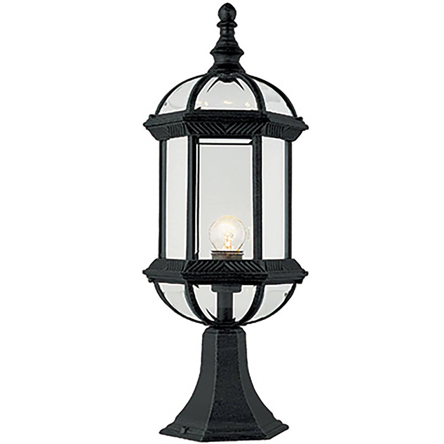 Trans Globe Wentworth 1-Light Atrium Style Post Mount Lantern Head- Black