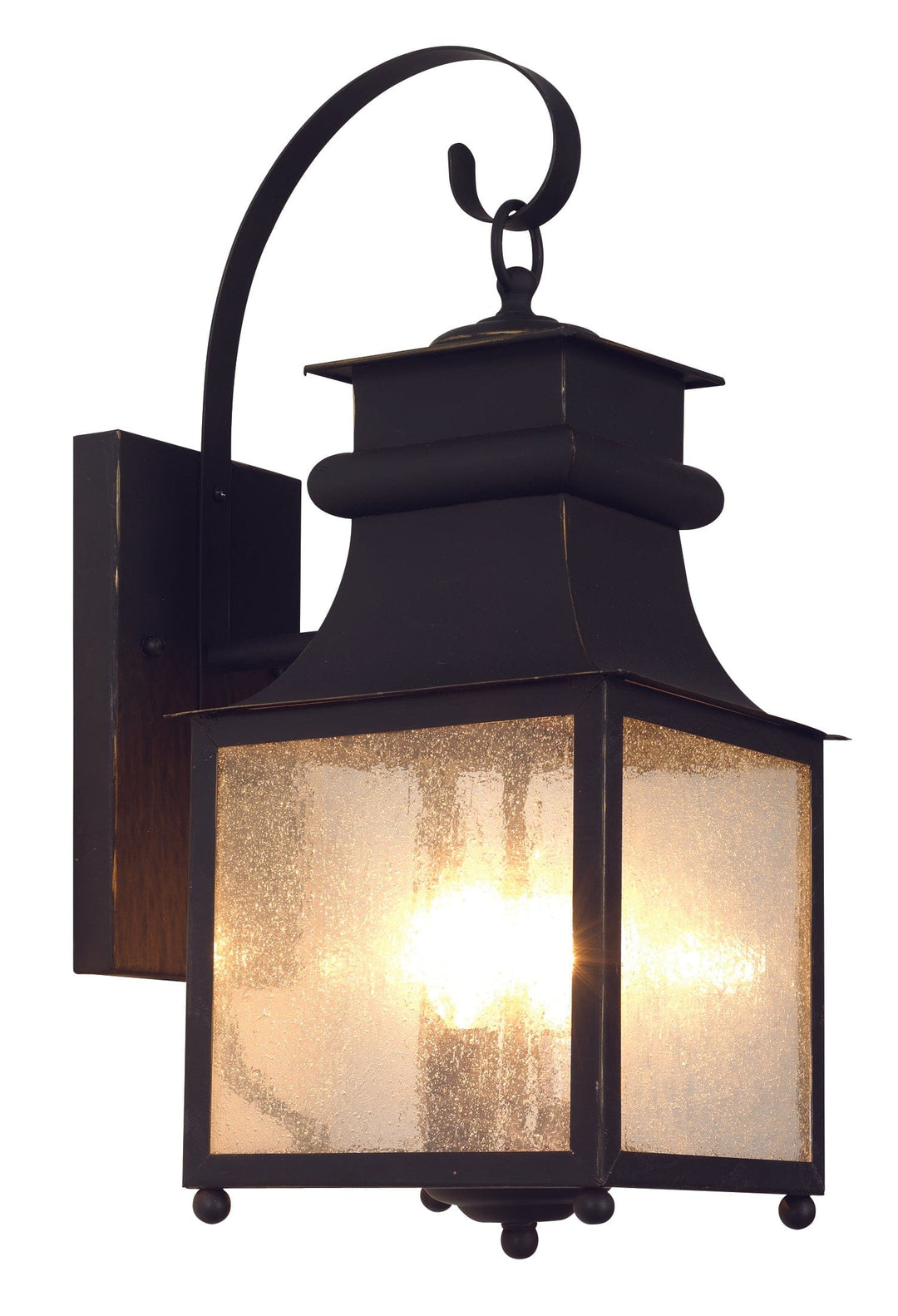 Trans Globe Wentworth Atrium Style, Armed Outdoor Wall Lantern Light, with Open Base- White