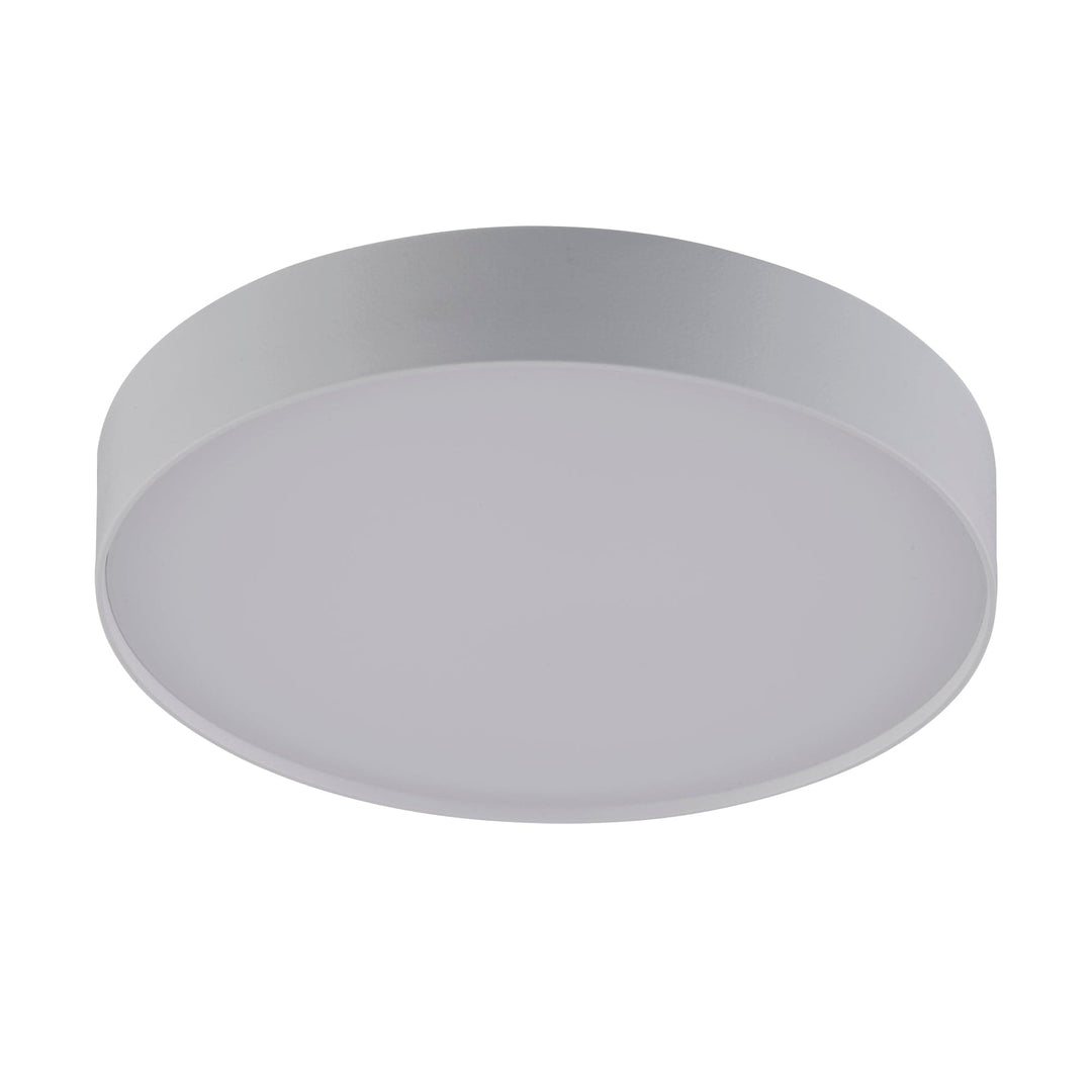 Trans Globe Xander 1-Light Flat Flush Mount Disc - White