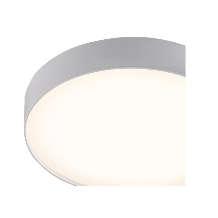 Trans Globe Xander 1-Light Flat Flush Mount Disc - White