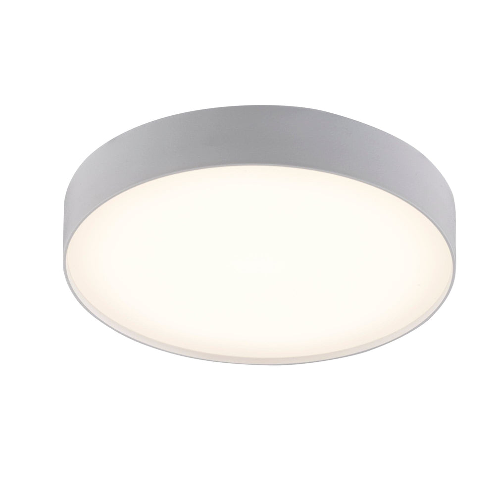Trans Globe Xander 1-Light Flat Flush Mount Disc - White