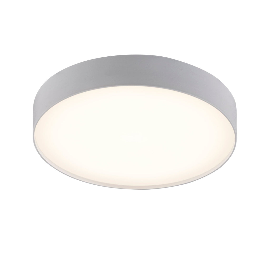 Trans Globe Xander 1-Light Flat Flush Mount Disc - White