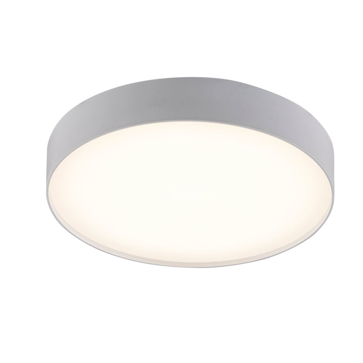 Trans Globe Xander 1-Light Flat Flush Mount Disc - White