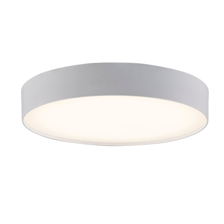 Trans Globe Xander 1-Light Flat Flush Mount Disc - White