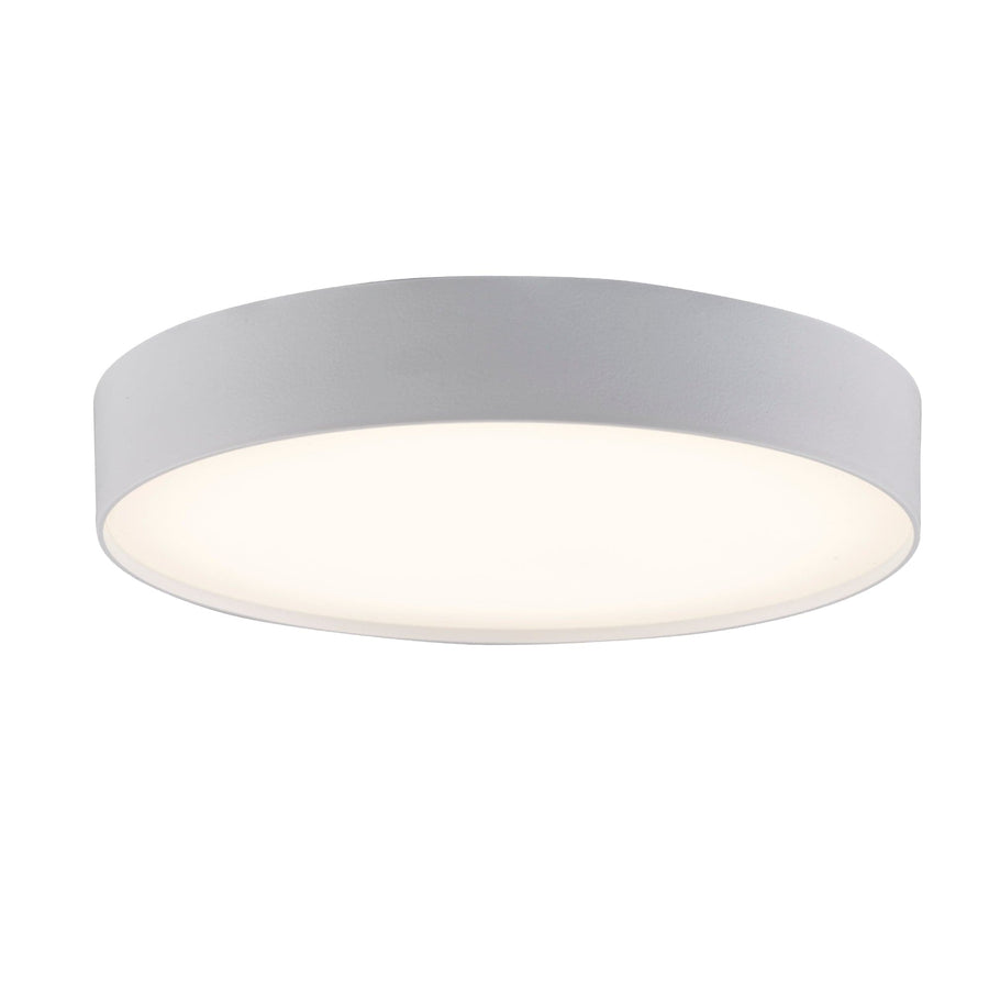 Trans Globe Xander 1-Light Flat Flush Mount Disc - White