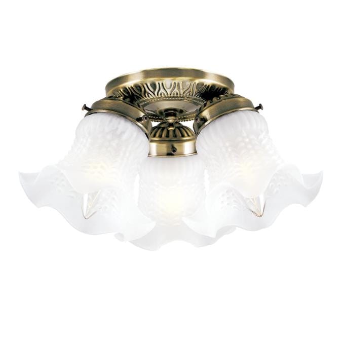 Westinghouse Westinghouse - 11 in, Light Flush, Base E26 Medium - Antique Brass