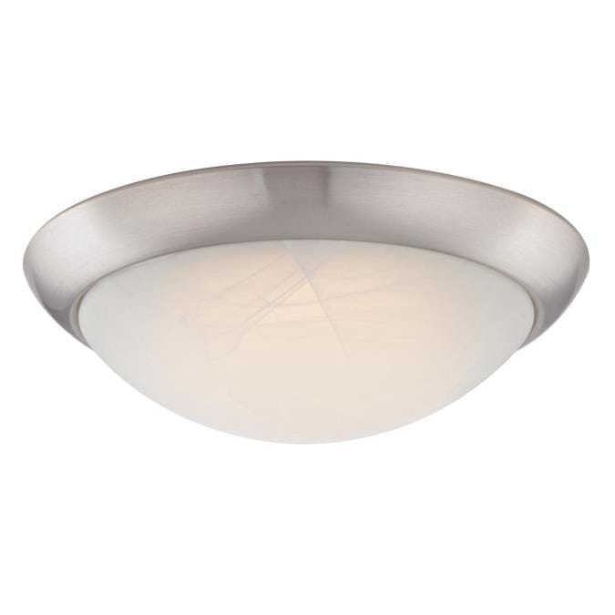 Westinghouse Westinghouse - 11-Inch Dimmable LED - Brushed Nickel with Alabaster Glass