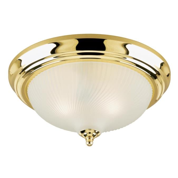 Westinghouse Westinghouse - 13 in, LED Flush, Base E26 Medium - Polished Brass