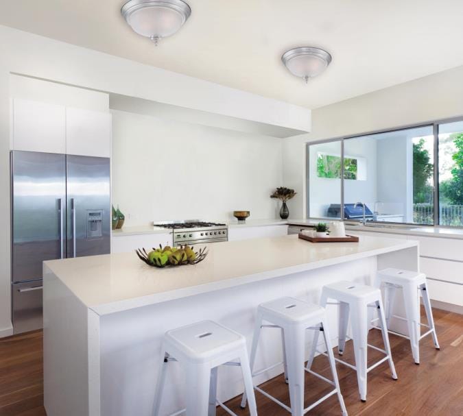 Westinghouse Westinghouse - 13 in, Light Flush, Base E26 Medium - Brushed Nickel