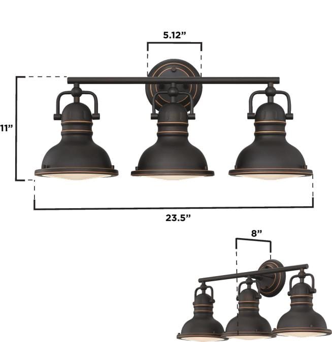 Westinghouse Westinghouse - Boswell, Three Light, Base E26 Medium - Oil Rubbed Bronze