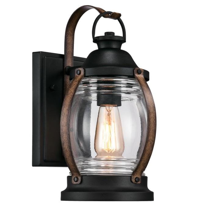 Westinghouse Westinghouse - Canyon, Wall Fixture,  Base E26 Lamp - Textured Black and Barnwood