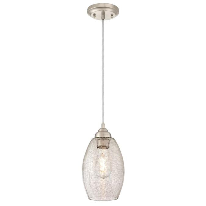 Westinghouse Westinghouse - Carlsey Mini Pendant, Base E26 Medium - Brushed Nickel