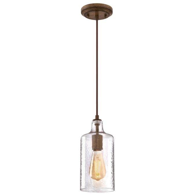 Westinghouse Westinghouse - Carmen Mini Pendant, Base E26 Medium - Barnwood Finish