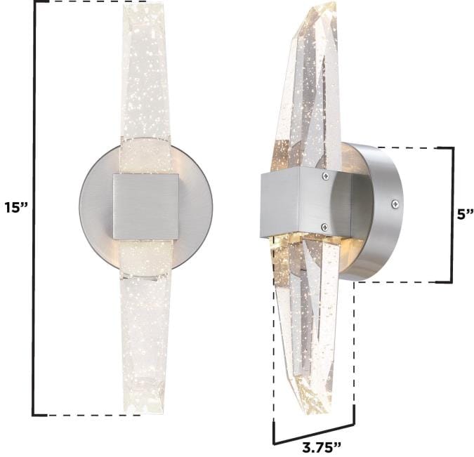 Westinghouse Westinghouse - Cava, Light Wall, 15W, 3000K, Integrated - Brushed Nickel