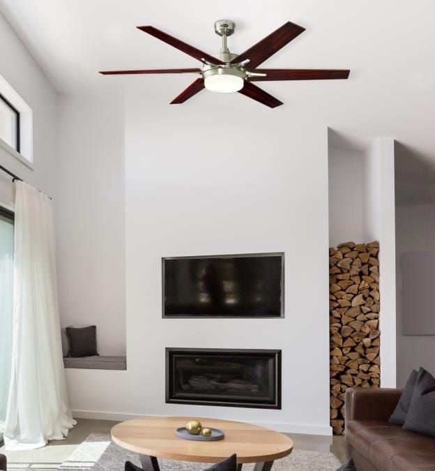 Westinghouse Westinghouse - Cayuga, 60 in, Smart WiFi, Integrated, 3000K, 8W - Brushed Nickel