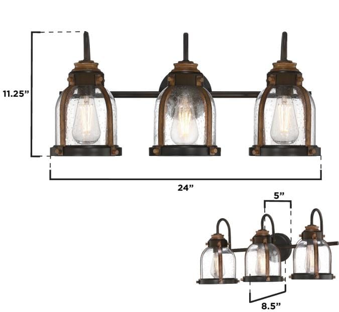 Westinghouse Westinghouse - Cindy, Three Light, Base E26 Medium - Oil Rubbed Bronze