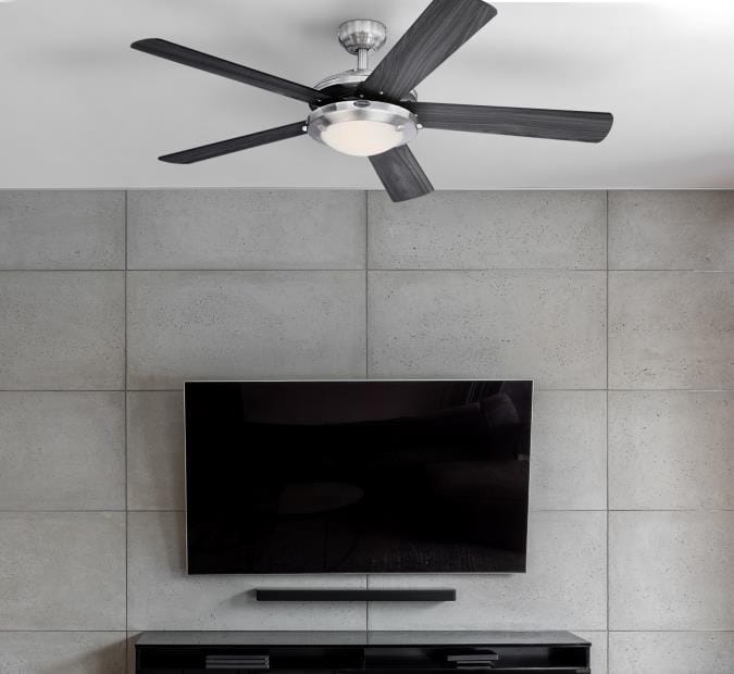 Westinghouse Westinghouse - Comet, 52-Inch, Pull Chain Included, Integrated, 2700K, 5.5W - Brushed Nickel