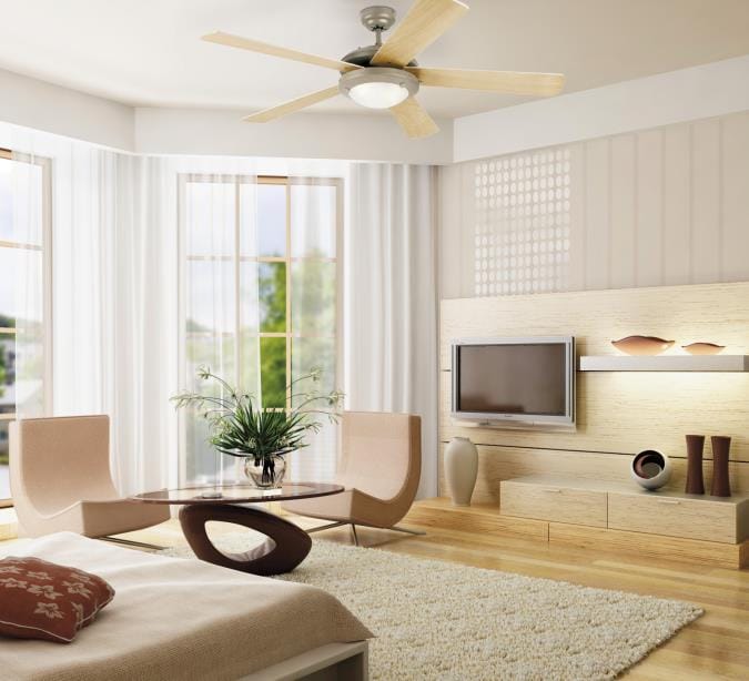 Westinghouse Westinghouse - Comet, 52-Inch, Pull Chain Included, Integrated, 3000K, 16W - Brushed Pewter