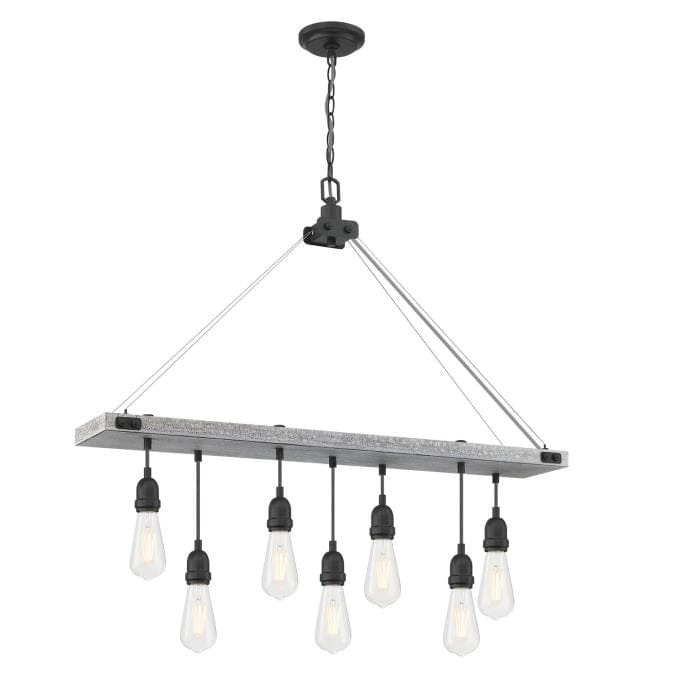 Westinghouse Westinghouse - Elway Seven-Light Indoor Chandelier, Medium E26 Base - Antique Ash