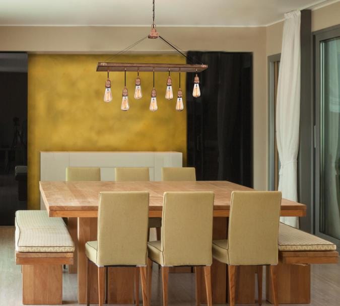 Westinghouse Westinghouse - Elway Seven-Light Indoor Chandelier, Medium E26 Base - Barnwood