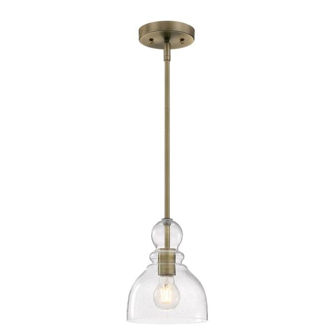 Westinghouse Westinghouse - Fiona Mini Pendant, Base E26 Medium - Antique Brass