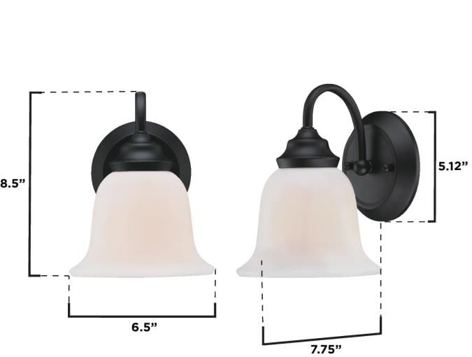 Westinghouse Westinghouse - Harwell, One Light, Base E26 Medium - Matte Black