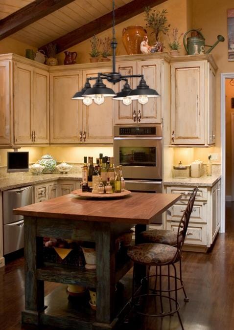 Westinghouse Westinghouse - Iron Hill Four-Light Indoor Convertible Chandelier/Semi-Flush - Oil Rubbed Bronze