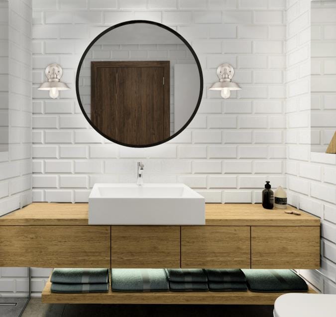 Westinghouse Westinghouse - Iron Hill, One Light, Base E26 Medium - Brushed Nickel