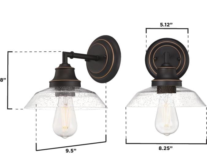 Westinghouse Westinghouse - Iron Hill, One Light, Base E26 Medium - Oil Rubbed Bronze