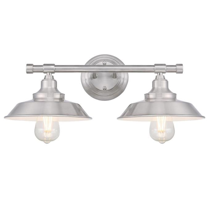 Westinghouse Westinghouse - Iron Hill, Two Light, Base E26 Medium - Brushed Nickel
