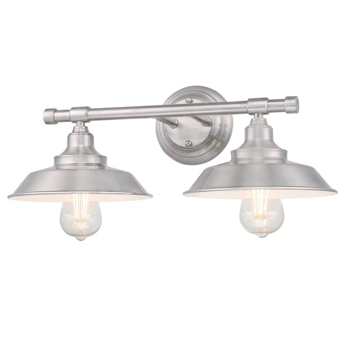 Westinghouse Westinghouse - Iron Hill, Two Light, Base E26 Medium - Brushed Nickel