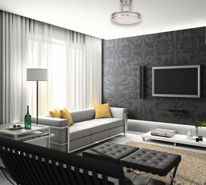 Westinghouse Westinghouse - LED Semi-Flush, 12 In, 15W,  Integrated - Brushed Nickel