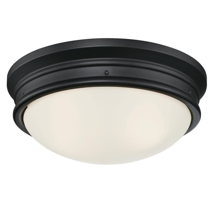 Westinghouse Westinghouse - Meadowbrook, Light Flush, 13 in, Base E26 Medium - Matte Black