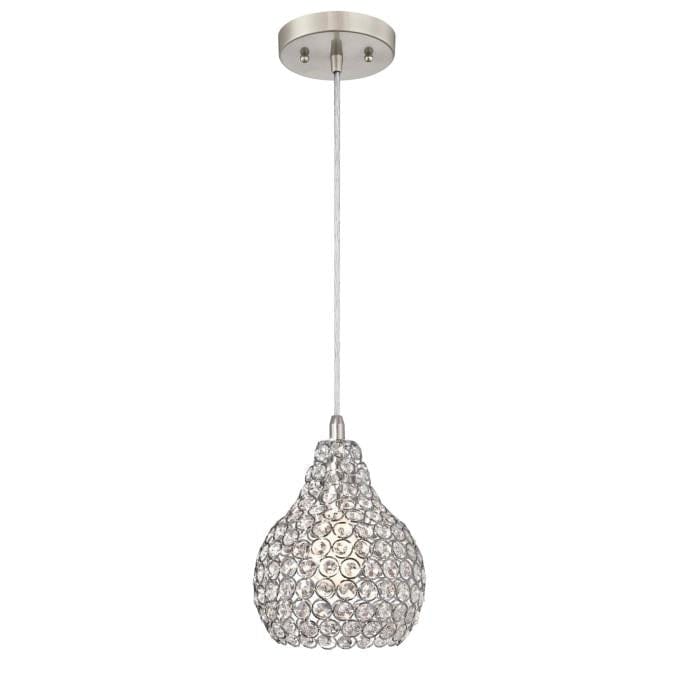 Westinghouse Westinghouse - Mini pendant, Base E26 Medium - Brushed Nickel Crystal
