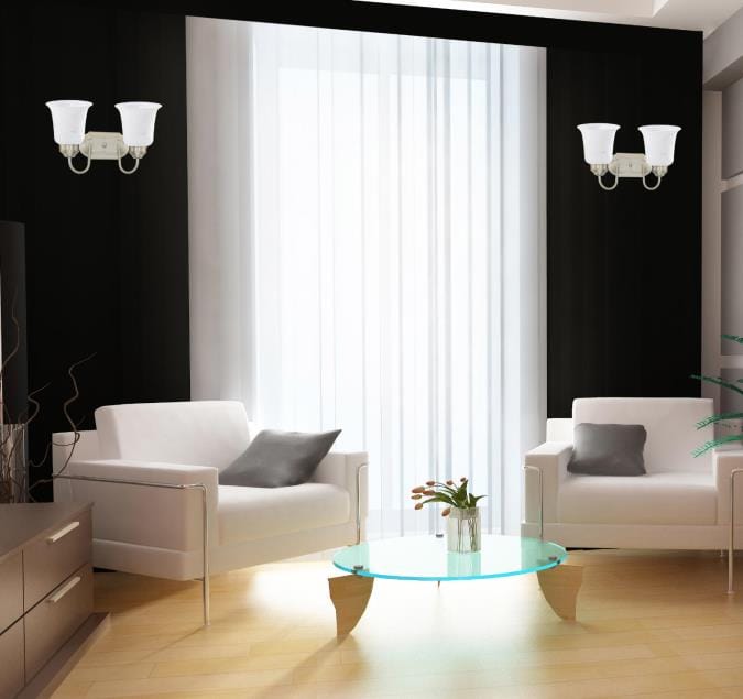 Westinghouse Westinghouse - Mini Pendant, Two Lights,  Base E26 Medium - Brushed Nickel