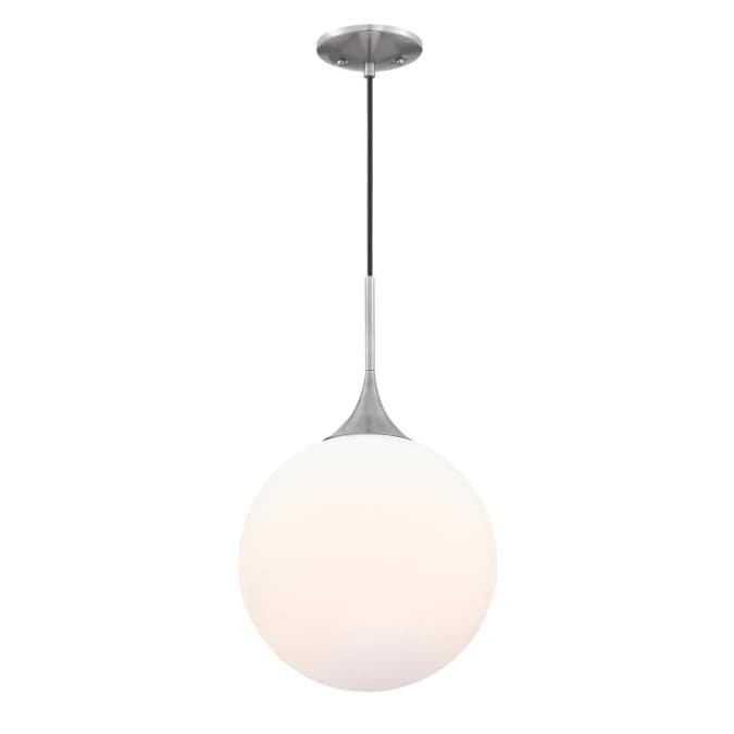 Westinghouse Westinghouse - Moretti Pendant, Integrated - Brushed Nickel Finish Frosted Opal Glass