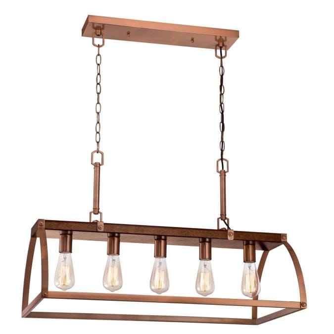 Westinghouse Westinghouse - Oak Lane Five-Light Indoor Chandelier, Medium E26 Base - Barnwood