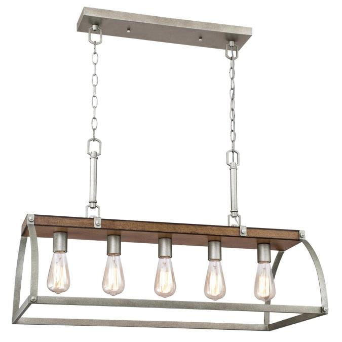 Westinghouse Westinghouse - Oak Lane Five-Light Indoor Chandelier, Medium E26 Base - Barnwood
