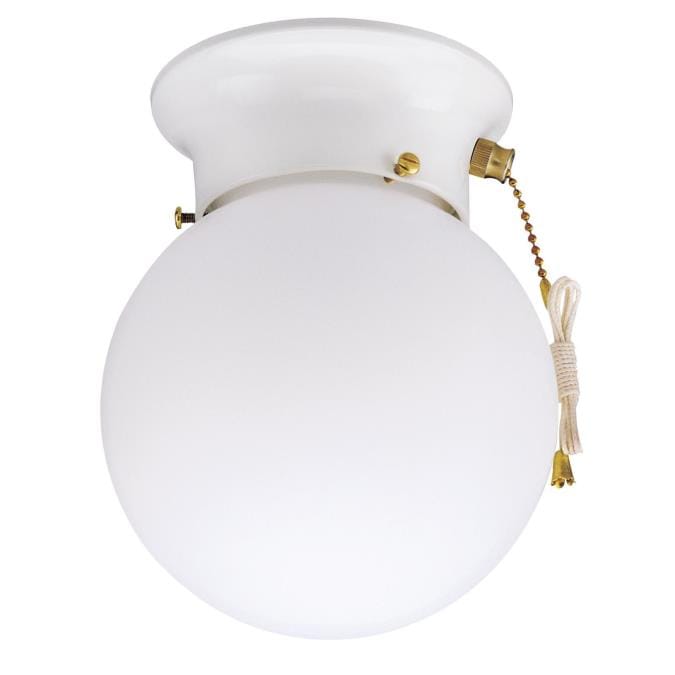 Westinghouse Westinghouse - One-light Indoor Flush with Pull Chain - White