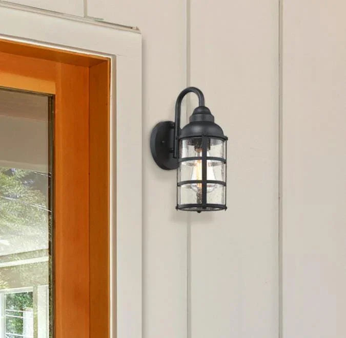 Westinghouse Westinghouse - Rezner, Wall Fixture,  Base E26 Lamp - Textured Black and Barnwood