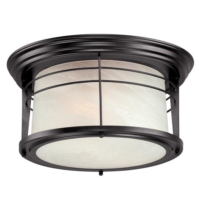 Westinghouse Westinghouse - Senecaville, Flush Light, Two light, Base E26 Lamp - Weathered Bronze