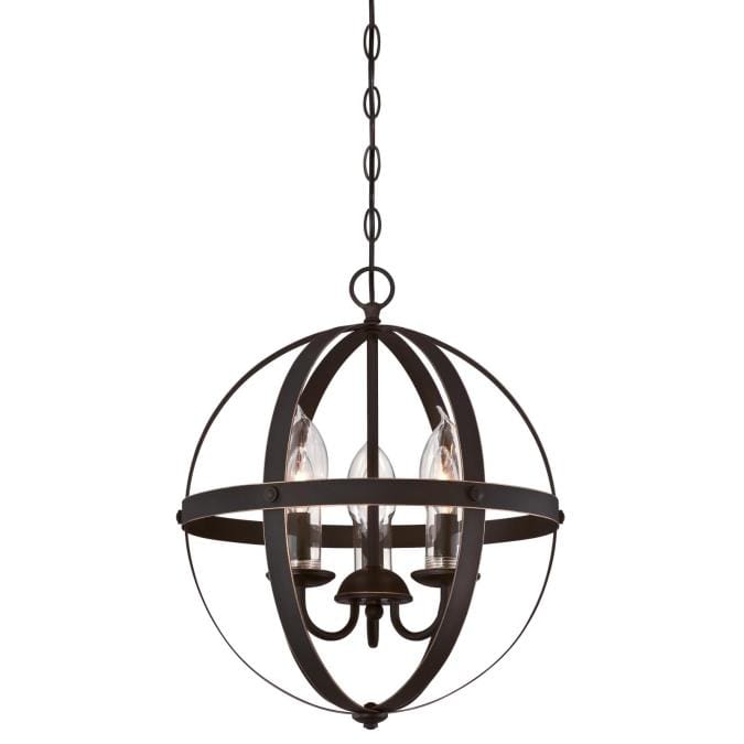 Westinghouse Westinghouse - Stella Mira, Pendant, Three Light, Base E12 Candelabra - Oil Rubbed Bronze