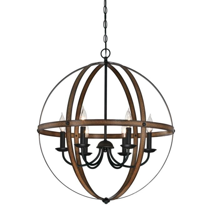 Westinghouse Westinghouse - Stella Mira Six-Light, Base E12 Lamp - Barnwood with Oil Rubbed Bronze