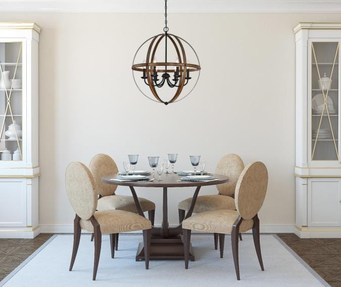 Westinghouse Westinghouse - Stella Mira Six-Light, Base E12 Lamp - Barnwood with Oil Rubbed Bronze