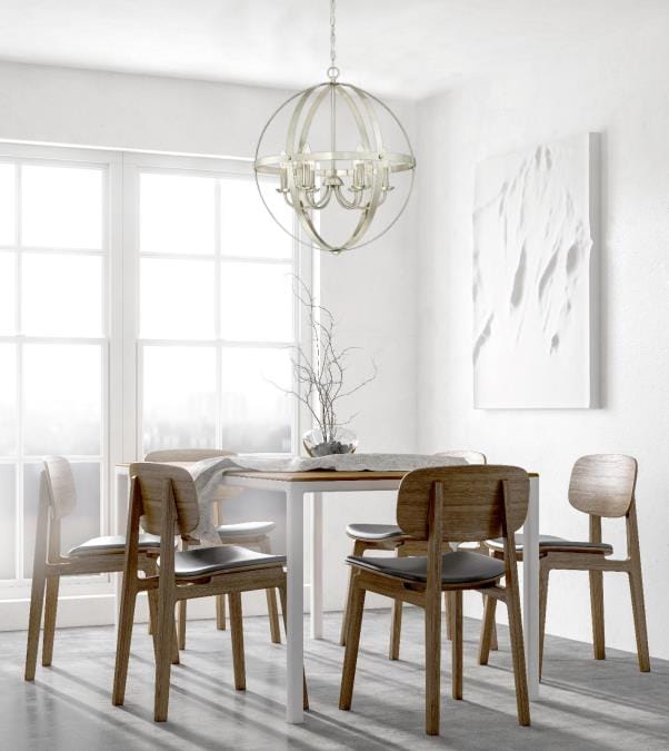 Westinghouse Westinghouse - Stella Mira Six-Light, Base E12 Lamp - Brushed Nickel